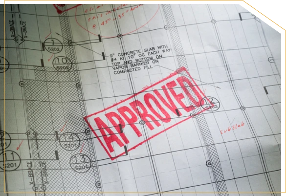 Approved construction plan